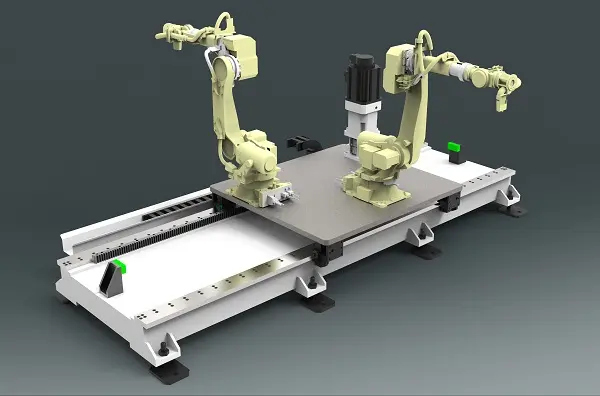 工业机器人第七轴行走地轨解决方案|重载高精度机器人外部轴